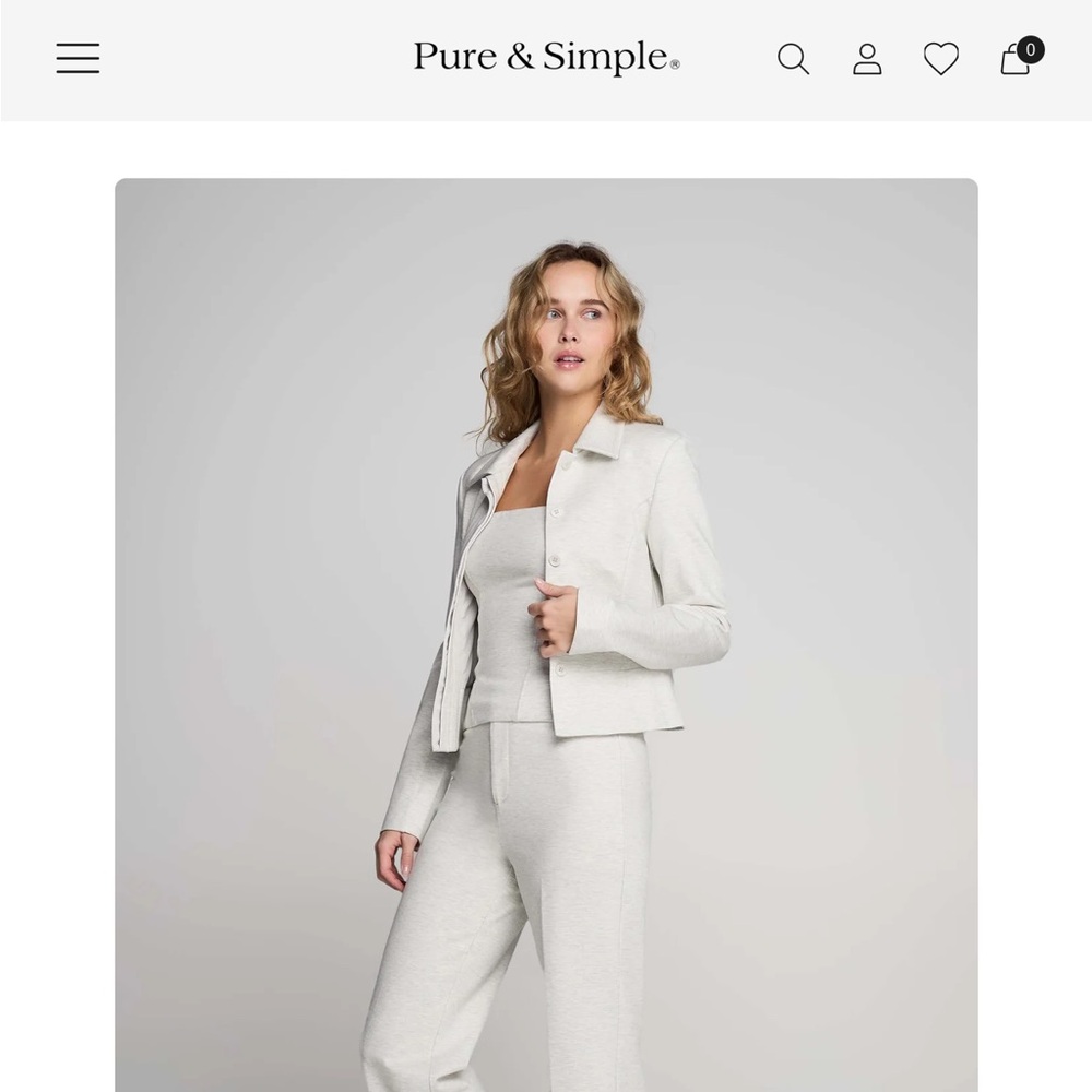 Pure & Simple Elegant Jacket Light Gray Women's Extra Large